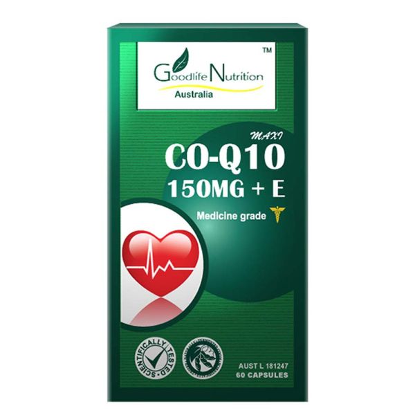 Goodlife Nutrition-Maxi Coenzyme + Vitamin E 150mg 60 Capsules