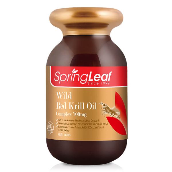 Springleaf Wild Red Krill Oil Complex 700mg 60 Capsules