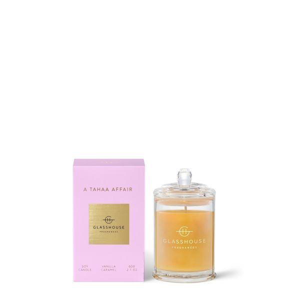 Glasshouse Fragrances-A Tahaa Affair Triple Scented Soy Candle 60g