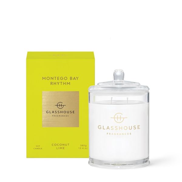 Glasshouse Fragrances-Montego Bay Rhythm Triple Scented Soy Candle 380g