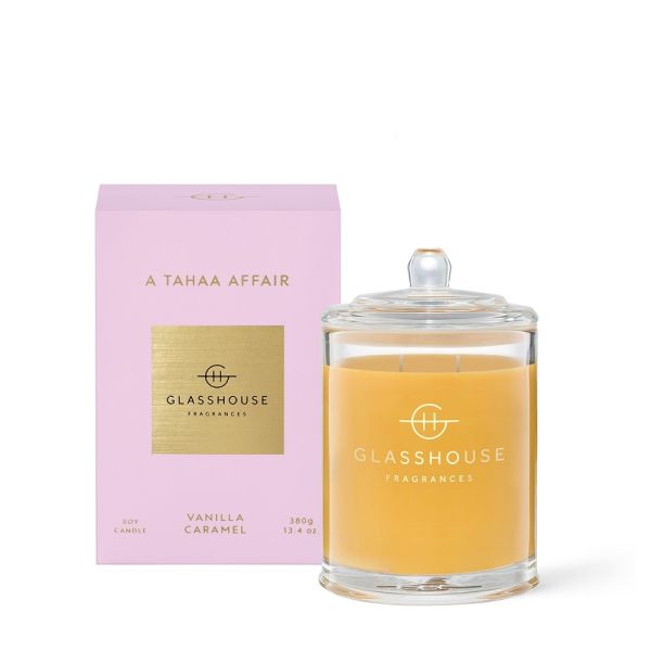 Glasshouse Fragrances-A Tahaa Affair Triple Scented Soy Candle 380g