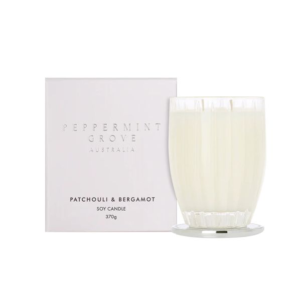 Peppermint Grove-Patchouli &amp; Bergamot Soy Candle 370g
