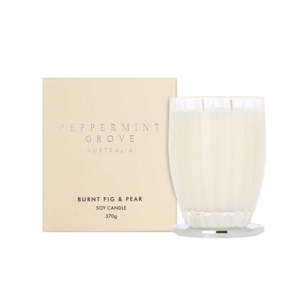 Peppermint Grove-Burnt Fig &amp; Pear Soy Candle 370g