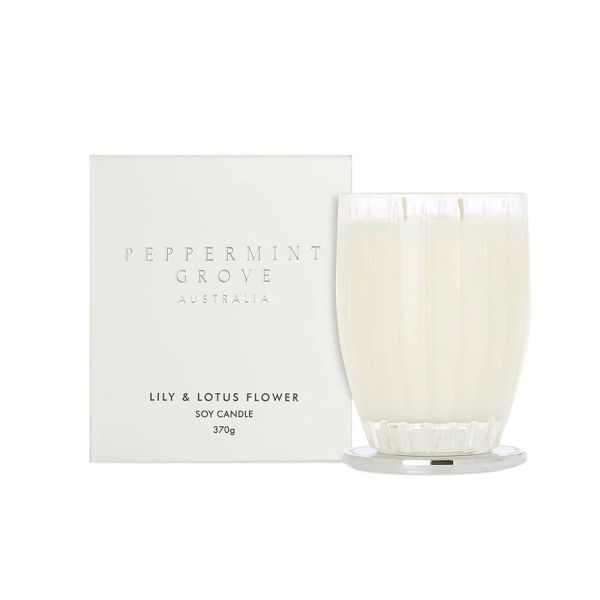 Peppermint Grove-Lily &amp; Lotus Flower Soy Candle 370g