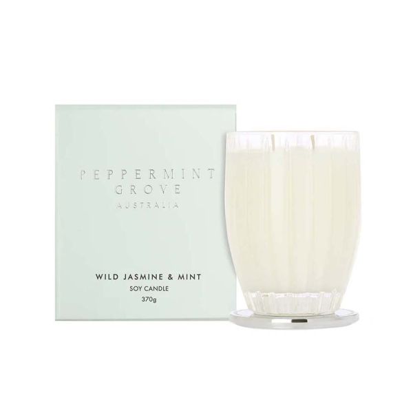 Peppermint Grove-Wild Jasmine &amp; Mint Soy Candle 370g