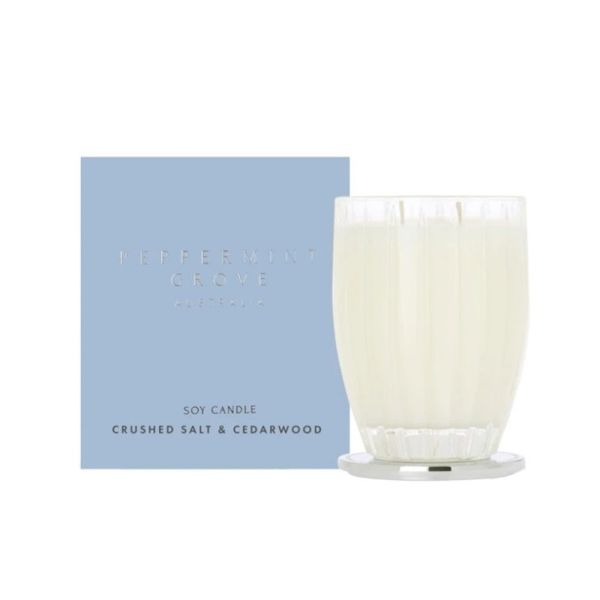 Peppermint Grove-Crushed Salt & Cedarwood Soy Candle 350g