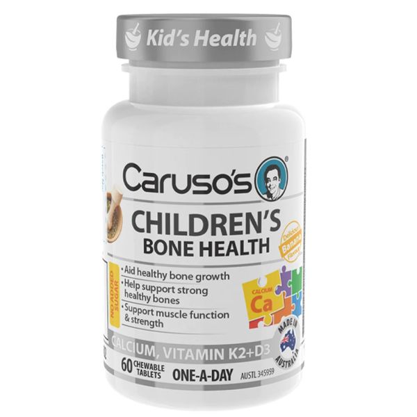 Caruso's Natural Health-Children's Bone Health 60 Chewable Tablets