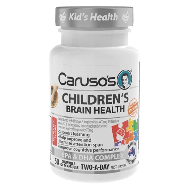 Caruso's Natural Health-Children's Brain Health 50 Chewable Soft Capsules