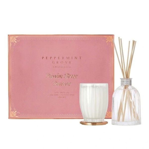 Peppermint Grove-Passion Berry Pavlova Mini Candle &amp; Diffuser Gift Set