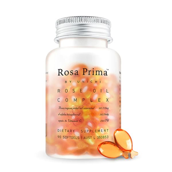 Unichi-Rosa Prima Rose Oil Complex 90 Softgels