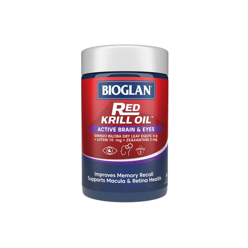 BIOGLAN Red Krill Oil Active Brain & Eyes 60 Soft Capsules