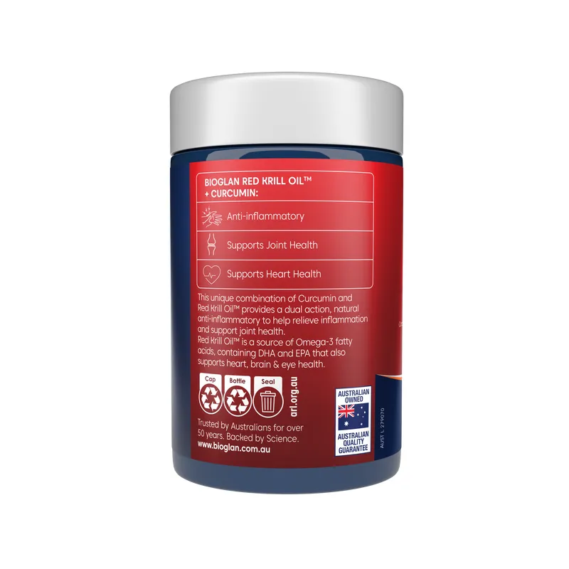 Bioglan Red Krill Oil + Curcumin 60 Capsules