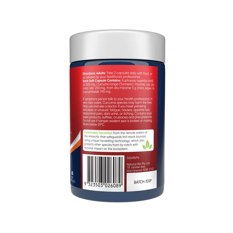 Bioglan Red Krill Oil + Curcumin 60 Capsules