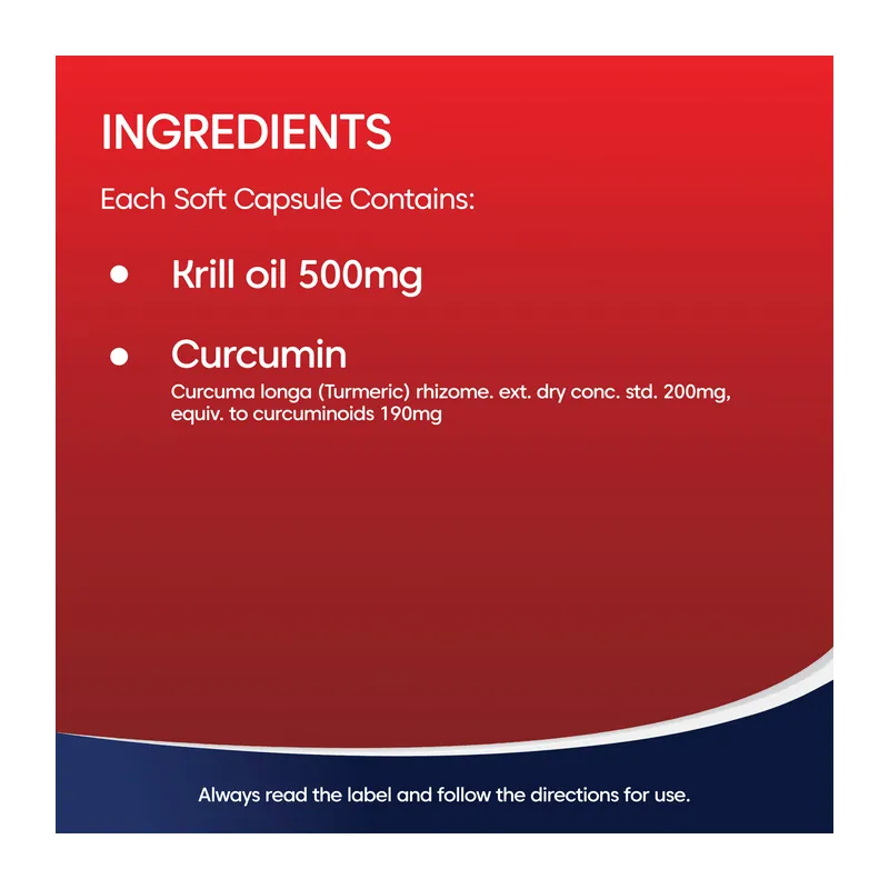 Bioglan Red Krill Oil + Curcumin 60 Capsules
