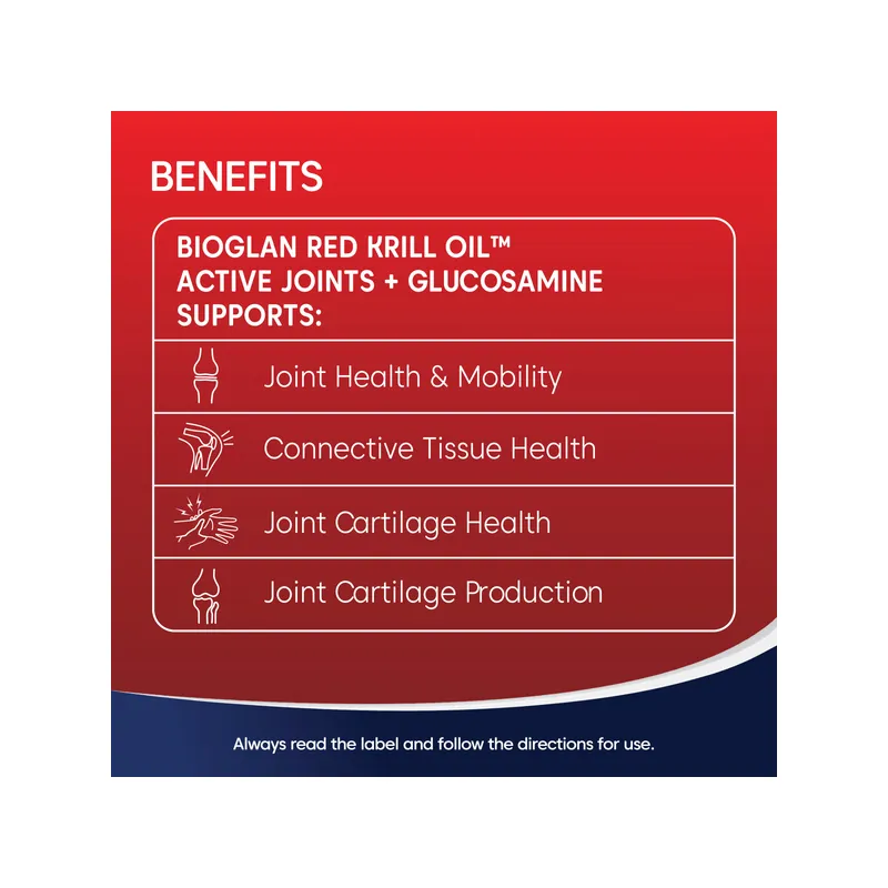 Bioglan red krill oil active joints 60s