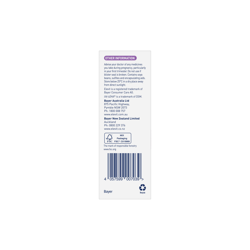 Elevit DHA & Choline Pregnancy 60 Capsules