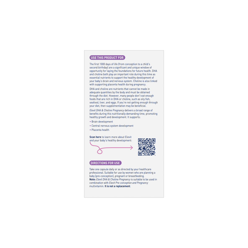 Elevit DHA & Choline Pregnancy 60 Capsules