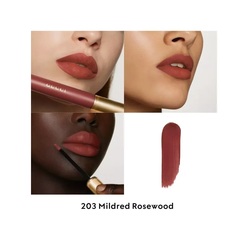 Gucci Matte Lipstick Liquid 203 Mildred Rosewood 6ml