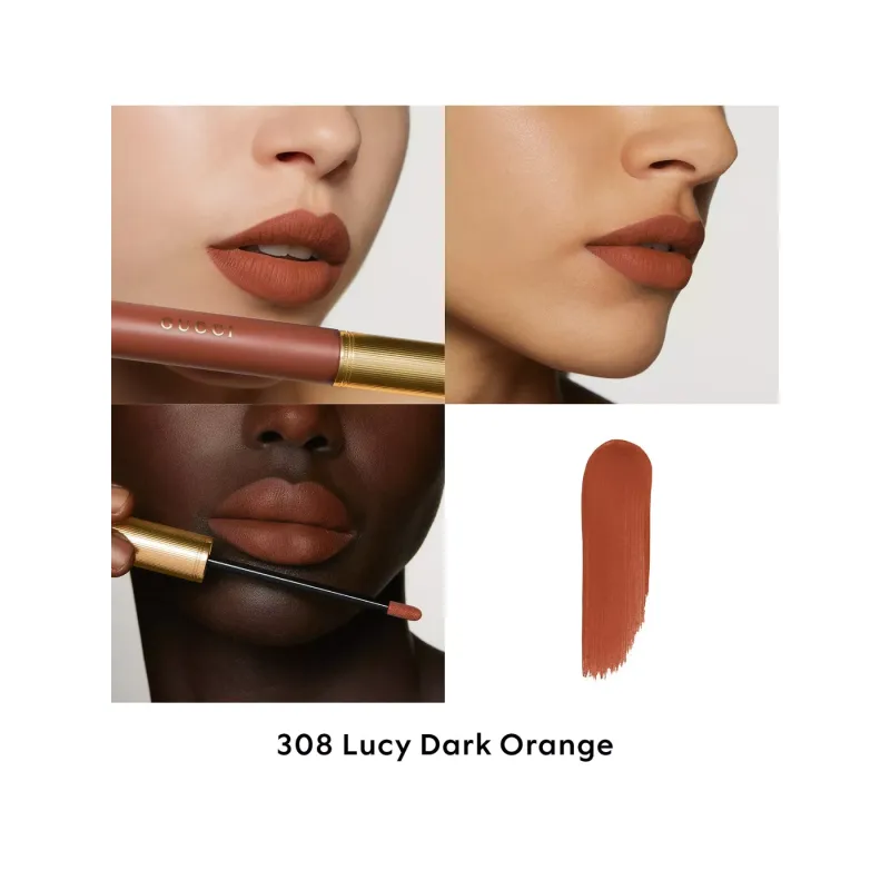 Gucci Rouge à Lèvres Liquid Matte Lipstick - 308 Lucy Dark Orange 6.5ml