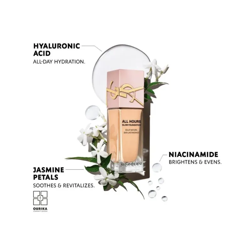 YSL All Hours Glow Foundation- Shade: Light Cool 2