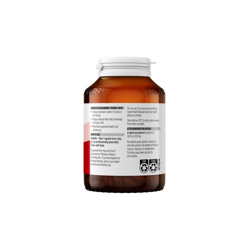 Blackmores Vitamin E 500 IU 200 Capsules