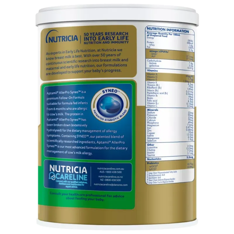 Aptamil AllerPro Syneo 2 Follow-On Formula 900g