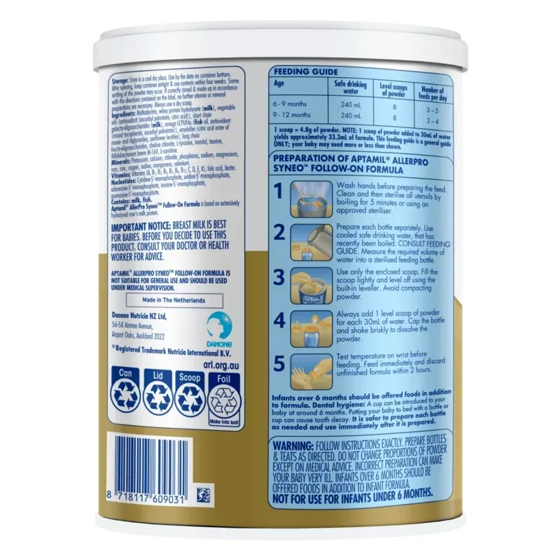 Aptamil AllerPro Syneo 2 Follow-On Formula 900g