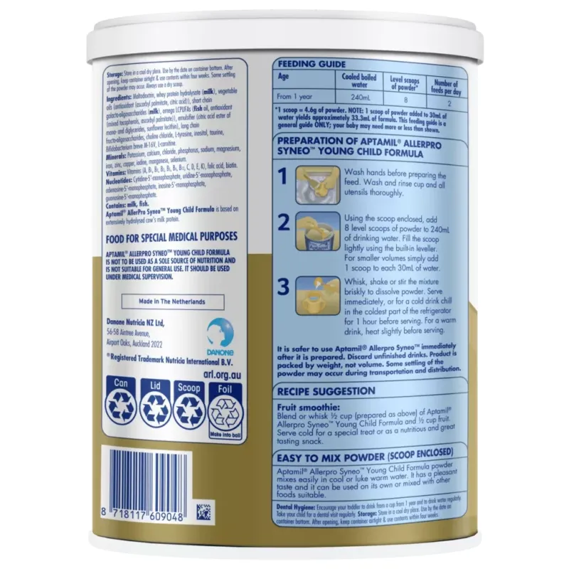 Aptamil AllerPro Syneo 3 Young Child Formula 900g