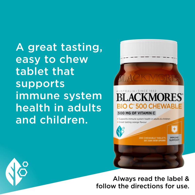 Blackmores Bio C 500 Chewable 200 Tablets