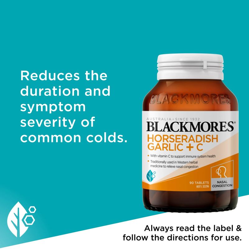 Blackmores Horseradish Garlic + C 90 Tablets