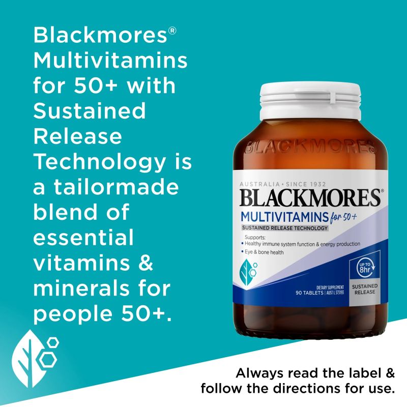 Blackmores Multivitamins for 50+ 90 Tablets