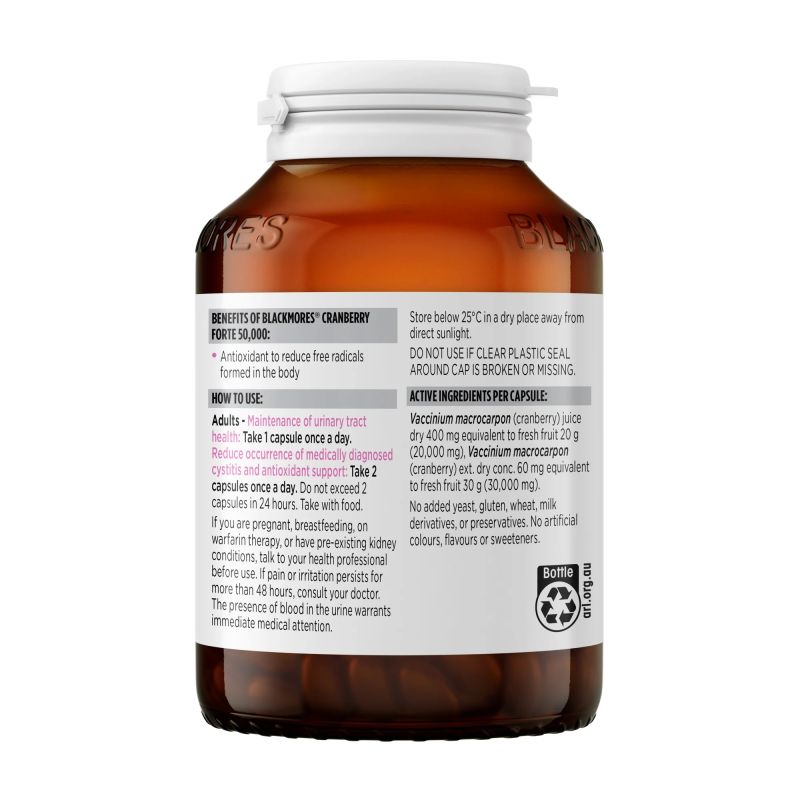 Blackmores Cranberry Forte 50,000mg 90 Capsules