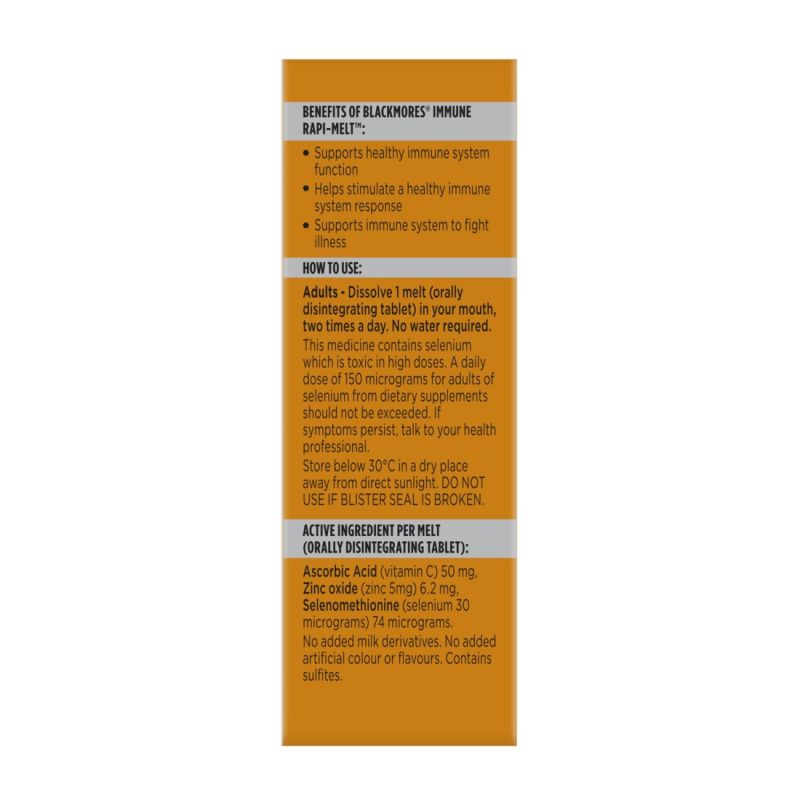 Blackmores Immune Rapi-Melt Citrus Flavour 60 Tablets