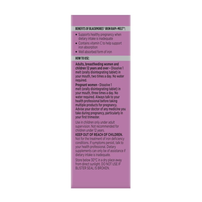 Blackmores Iron Rapi-Melt 60 Tablets