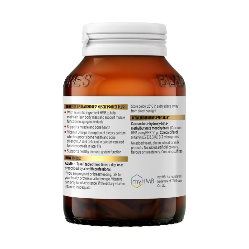Blackmores Muscle Protect Plus With HMB + D3 60 Tablets