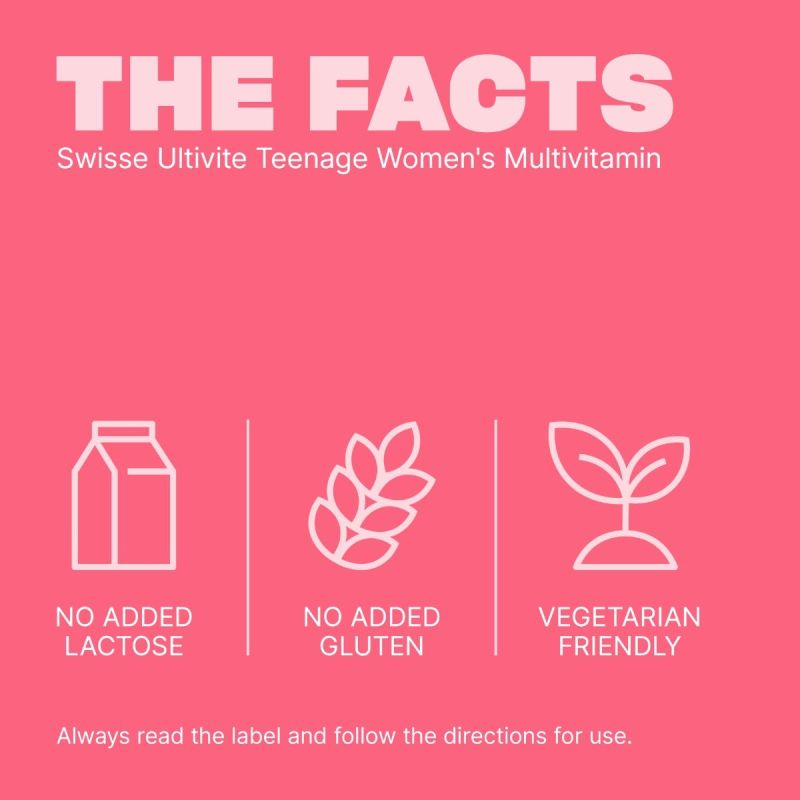 Swisse Ultivite Teenage Women's Multivitamin 60 Tablets