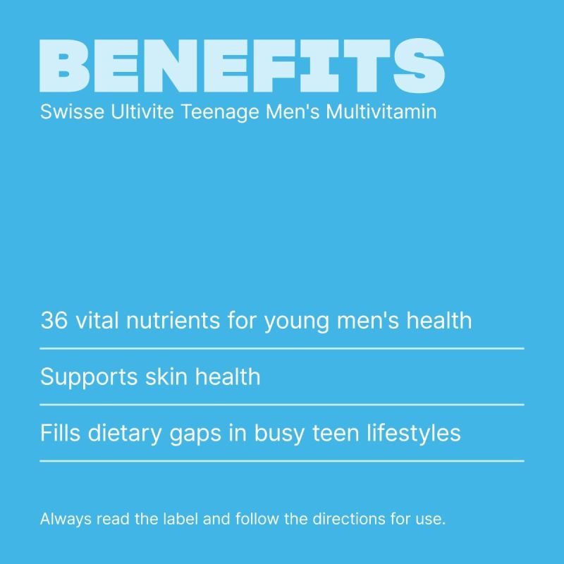 Swisse Ultivite Teenage Men's Multivitamin 60 Tablets