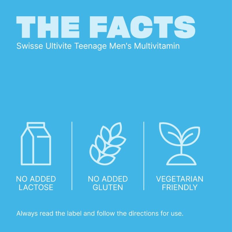 Swisse Ultivite Teenage Men's Multivitamin 60 Tablets