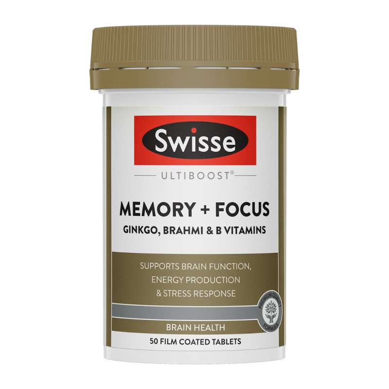 Swisse Ultiboost Memory + Focus 50 Tablets