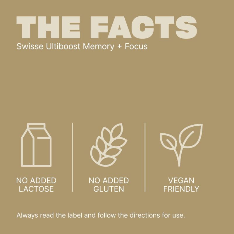 Swisse Ultiboost Memory + Focus 50 Tablets