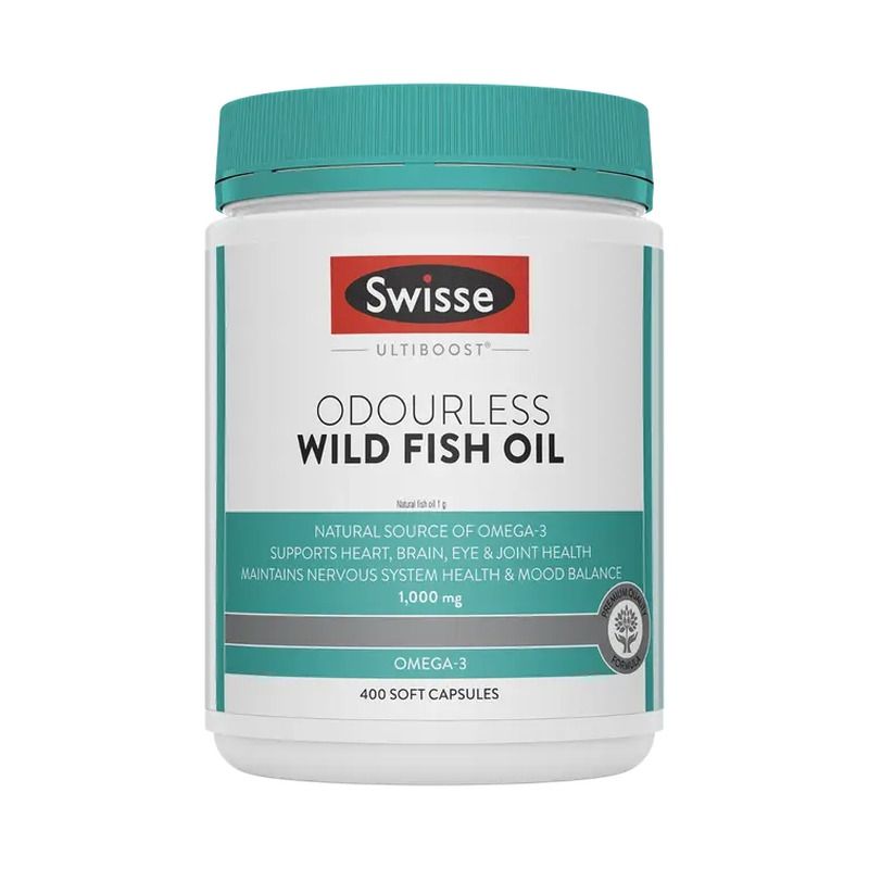 Swisse Ultiboost Odourless Wild Fish Oil 1000mg 400 Capsules