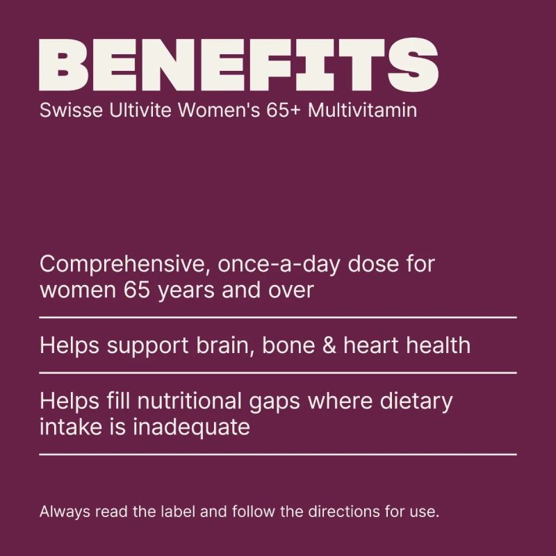 Swisse Ultivite Women's 65+ Multivitamin 60 Tablets