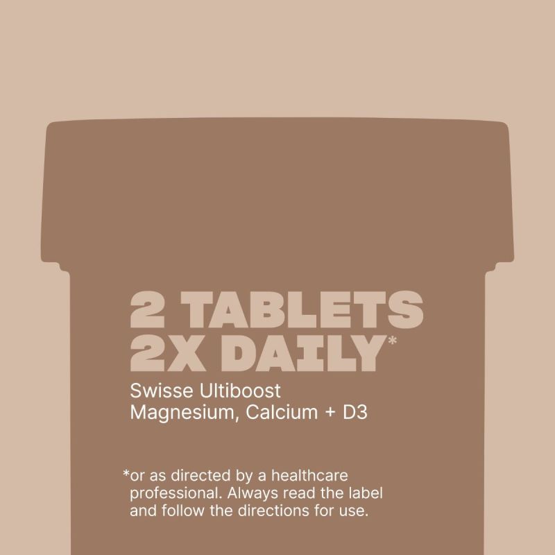 Swisse Ultiboost Magnesium, Calcium + D3 120 Tablets