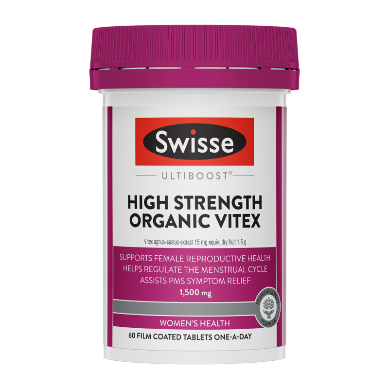 Swisse High Strength Organic Vitex 1500mg 60 Tablets