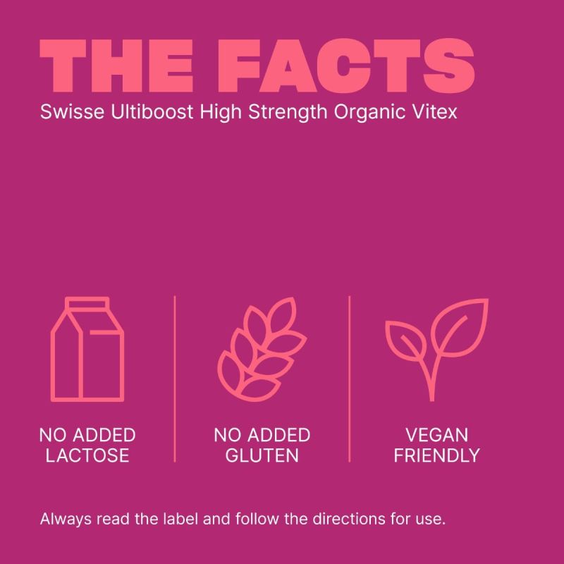 Swisse High Strength Organic Vitex 1500mg 60 Tablets