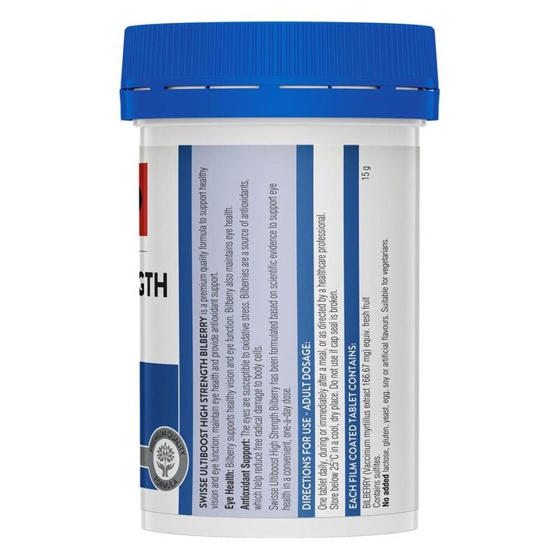 Swisse Ultiboost High Strength Bilberry 15,000mg 30 Tablets