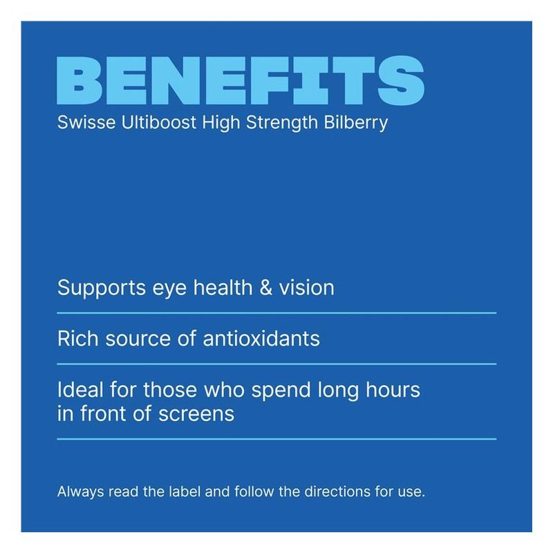 Swisse Ultiboost High Strength Bilberry 15,000mg 30 Tablets