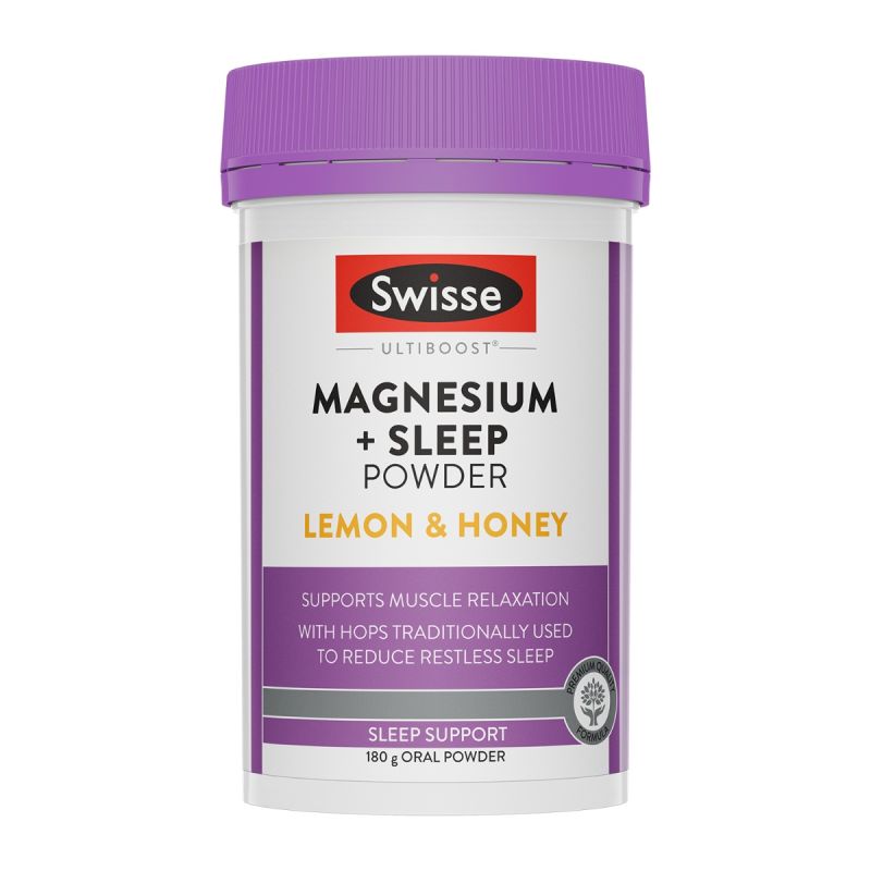 Swisse Ultiboost Magnesium + Sleep Powder Lemon & Honey 180g