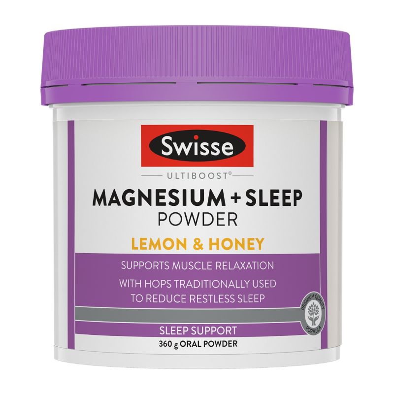Swisse Ultiboost Magnesium + Sleep Powder Lemon & Honey 180g