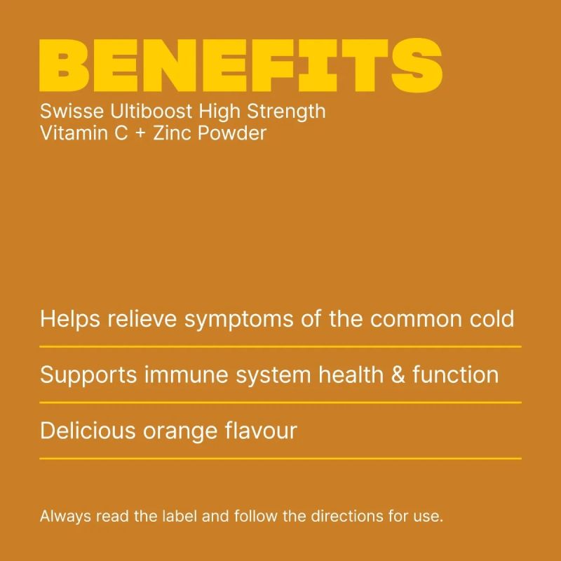 Swisse Ultiboost High Strength Vitamin C + Zinc Powder Orange 150g